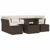 vidaXL Garten-Sofa-Set 7 stk. Braun und Creme
