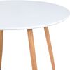 vidaXL Esstisch Weiß und Eichen-Optik 90x73,5 cm MDF
