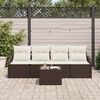 vidaXL Gartensofa-set Braun Poly-Rattan