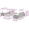 vidaXL Gartensofa-set mit Kissen 8 pcs Beige Poly-Rattan