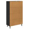 vidaXL Highboard Schwarz Eichen-Optik 69,5 x 31 x 115 cm Holzwerkstoff
