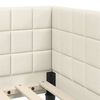 vidaXL Eckbettgestell mit Kopfteil Creme 90 x 190 cm Samt