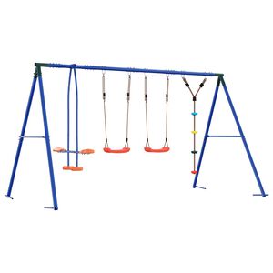 vidaXL Outdoor Schaukelset Mehrfarbig Stahl und PE