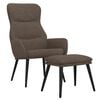 vidaXL Relaxsessel mit Hocker Taupe Stoff