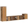 vidaXL TV-Schrankset Wandmontiert 3 pcs Altholz Holzwerkstoff