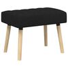 vidaXL Kanalgepolsterte Bank Schwarz 60 x 40 x 45 cm Stoff