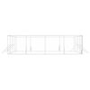 vidaXL Outdoor-Hundezwinger Silbern 8x8x2 m Verzinkter Stahl