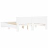 vidaXL Bettgestell mit Kopfteil Weiß 160x200 cm