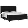 vidaXL Boxspringbett mit Kissen Schwarz 200 x 180 cm Stoff