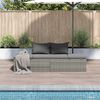 vidaXL Gartenbett Grau 195&times;60 cm Poly Rattan