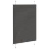 vidaXL Plissee Schwarz 100x100 cm Stoffbreite 99,4 cm Polyester