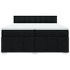 vidaXL Boxspringbett mit Matratze Schwarz 200x200 cm Stoff