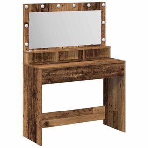 vidaXL Schminktisch mit Regal Altholz 100 x 41 x 135 cm Holzwerkstoff