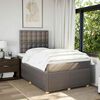 vidaXL Boxspringbett mit Matratze Taupe 120x190 cm Stoff