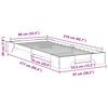 vidaXL Bettrahmen Braun 90 x 210 cm Massives Kiefernholz