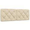 vidaXL Bett mit Matratze Creme 140x200 cm Stoff