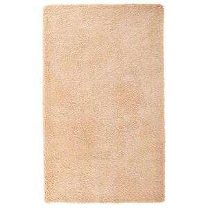 vidaXL Teppich Shaggy Hochflor NAVARRA Beige 80x150 cm Polyester