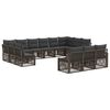 vidaXL Gartensofa-set 13 Stk. Grau Poly-Rattan