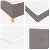 vidaXL Boxspringbett mit Matratze Taupe 100 x 200 cm Stoff