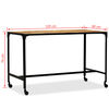 vidaXL Esstisch Massivholz Mango und Stahl 120x60x76 cm