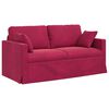 vidaXL Sofa 2 pcs Weinrot