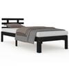 vidaXL Massivholzbett Schwarz 100x200 cm