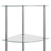 vidaXL Regal mit 6 Ablagen Transparent 30x30x160 cm Hartglas
