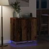 vidaXL LED-Sideboard mit Regal Altholz 71 x 34,5 x 75 cm Holzwerkstoff