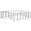 vidaXL Hundezwinger Schwarz 12,1 m&sup2; Stahl
