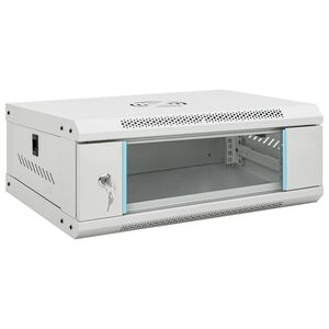 vidaXL Netzwerkschrank mit Speicher Grey 530 x 400 x 210 mm Stahl