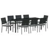 vidaXL Garten Essgruppe 9 stk. Schwarz und Hellgrau PE-Rattan