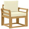 vidaXL 2 St&uuml;ck Outdoor-Sofagarnitur Polyester Wei&szlig; und Creme