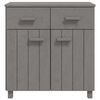 vidaXL Sideboard HAMAR Hellgrau 79x40x80 cm Massivholz Kiefer