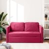 vidaXL Bodensofa mit Schlaffunktion Weinrot 122x204x55 cm Samt