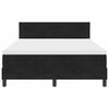 vidaXL Boxspringbett mit Matratze Schwarz 140 x 200 cm Samt