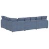 vidaXL Modulares Sofa mit Kissen Cordstoff Blau