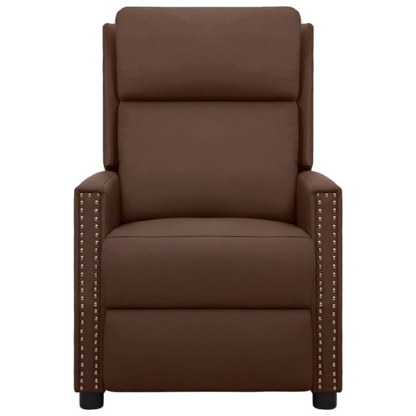 vidaXL Elektrischer Relaxsessel Braun Kunstleder