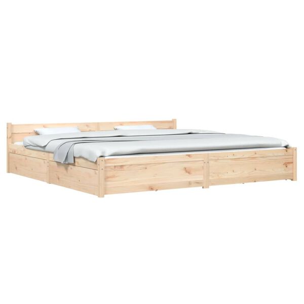 vidaXL Bett mit Schubladen 200x200 cm