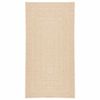 vidaXL Teppich ZIZUR Beige 60x110 cm Jute-Optik Indoor und Outdoor