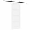 vidaXL Schiebet&uuml;r ORKDAL 83 x 211 cm Holzwerkstoff Wei&szlig; und Schwarz