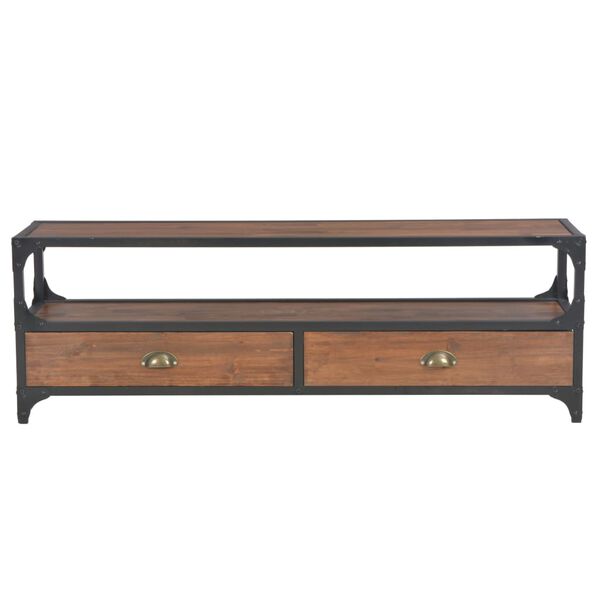 vidaXL TV-Schrank mit 2 Schubladen 120x30x40 cm Massivholz Kiefer