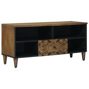 vidaXL TV-Schr&auml;nk Braun 100 x 33 x 46 cm Massivholz Mango