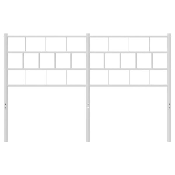 vidaXL Ersatz-Kopfteil Metall Wei&szlig; 150 cm