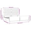 vidaXL Bettgestell ohne Matratze Taupe 160x200 cm Stoff