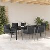vidaXL Garten Essgruppe 7 pcs Schwarz und Grau PE-Rattan