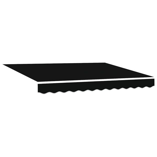 vidaXL Einziehbare Markise Schwarz 350 x 250 cm