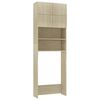 vidaXL Waschmaschinenschrank Sonoma-Eiche 64x25,5x190 cm Holzwerkstoff