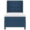 vidaXL Boxspringbett mit Matratze mit Kopfteil Blau 80 x 200 cm Stoff