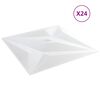 vidaXL Wandpaneele Stern 24 pcs Wei&szlig; Stern 50 x 50 cm XPS Schaum