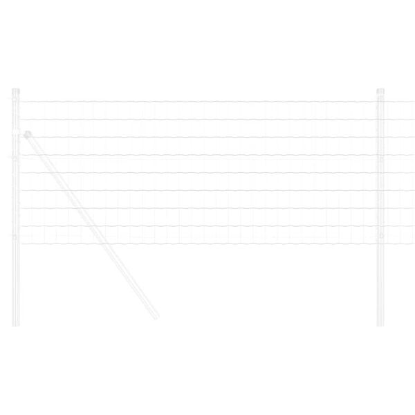 vidaXL Eurozaun Silber 0,8 x 10 m Feuerverzinktes Eisen